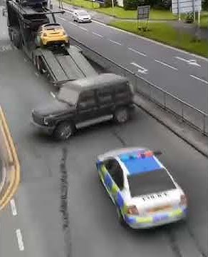 MattOnTech's tweet card. G wagon AMG police chase, insane move, flips over and lands perfectly!