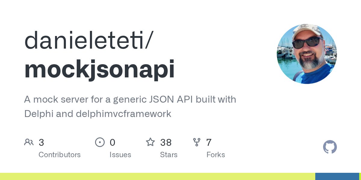 danieleteti's tweet card. A mock server for a generic JSON API built with Delphi and delphimvcframework - danieleteti/mockjsonapi