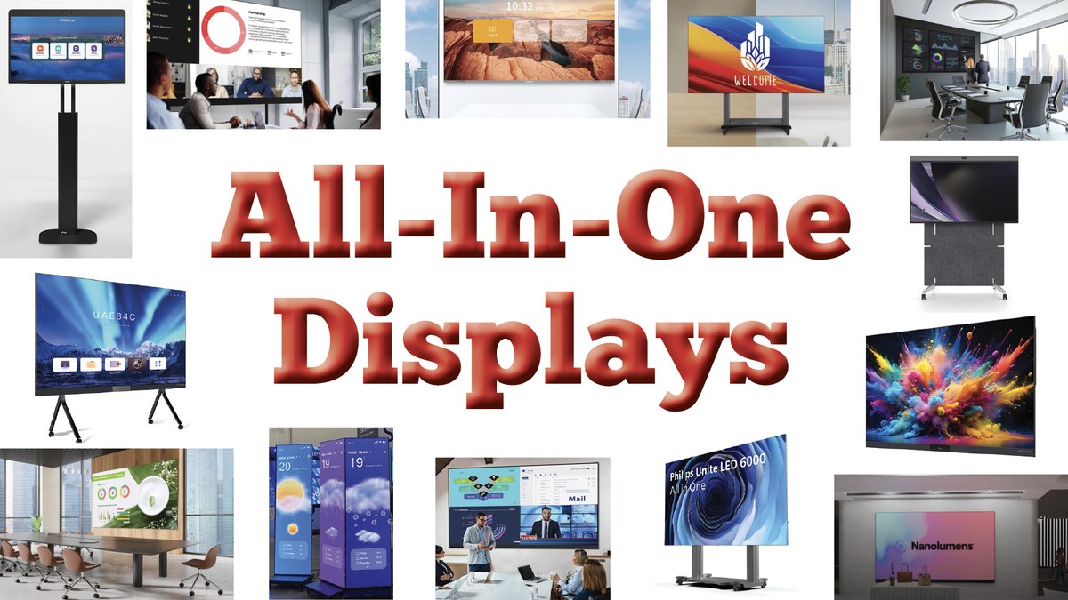 AVTechnologyMag's tweet card. These versatile all-in-one displays are designed to install and set up quickly. Some fold, are height-adjustable, move from room to room with ease, and enable collaboration in meeting spaces and the...