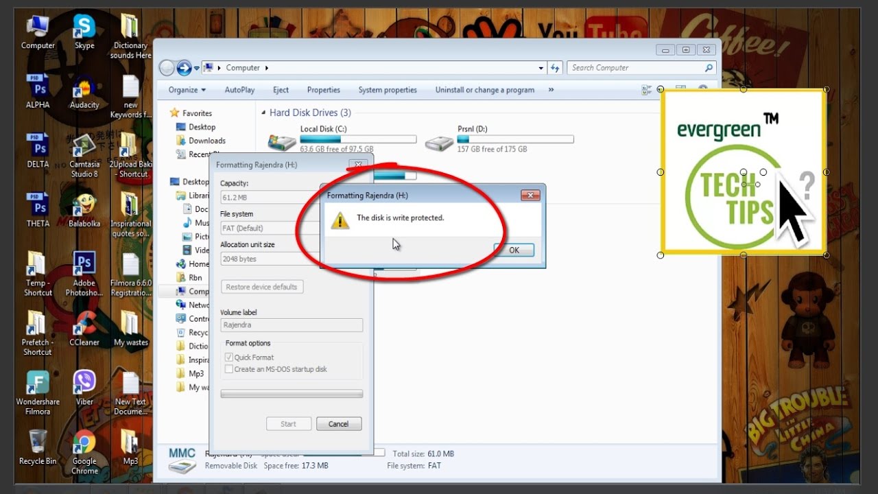 egTECHtips's tweet card. How To: Remove Write Protection From SD Card - Windows 7 (100% works)