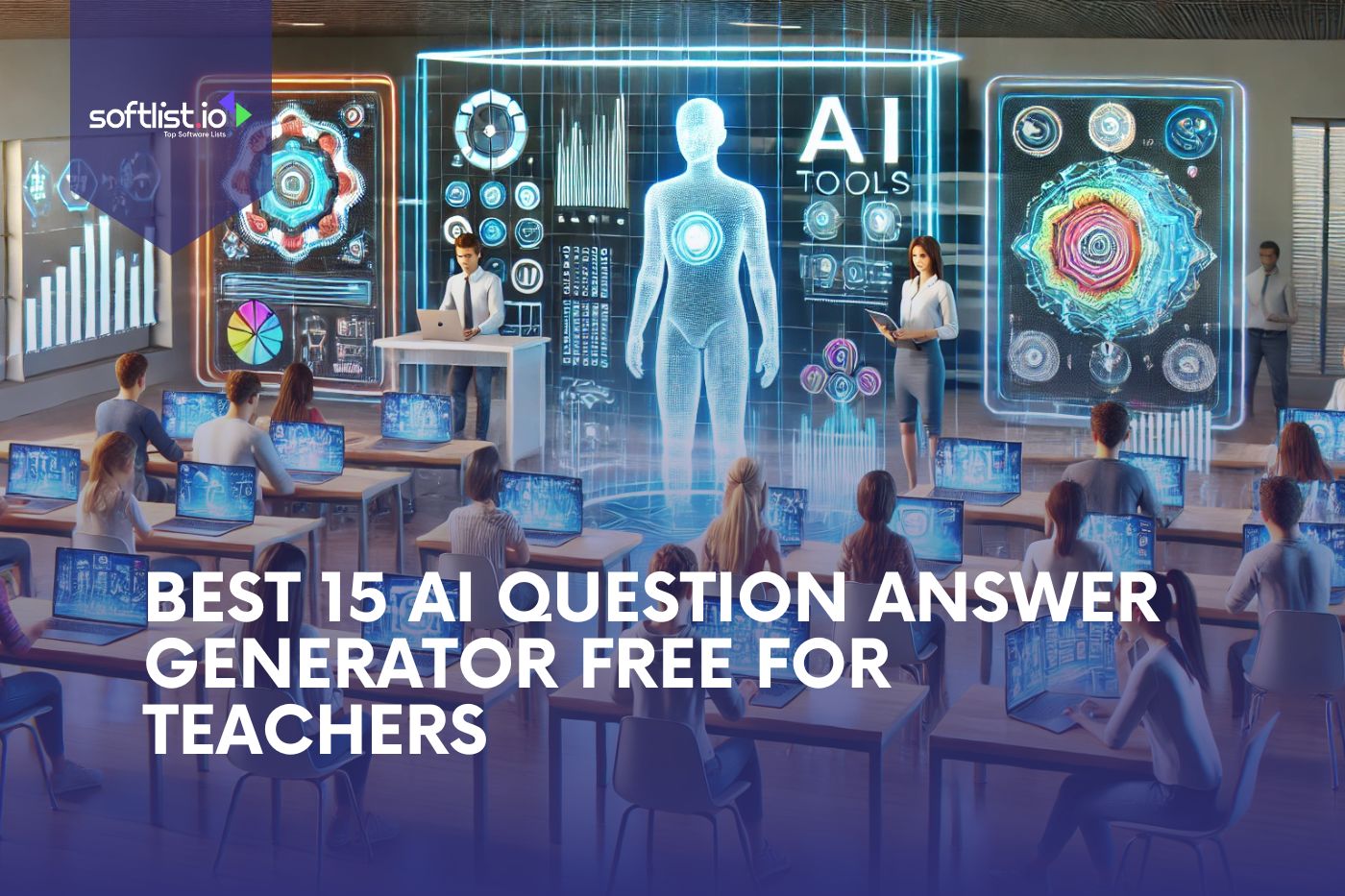 softlist_io's tweet card. Find the perfect question answer generator with this list of 15 free AI tools for teachers. Get instant answers and create more effective, engaging lessons for your students.