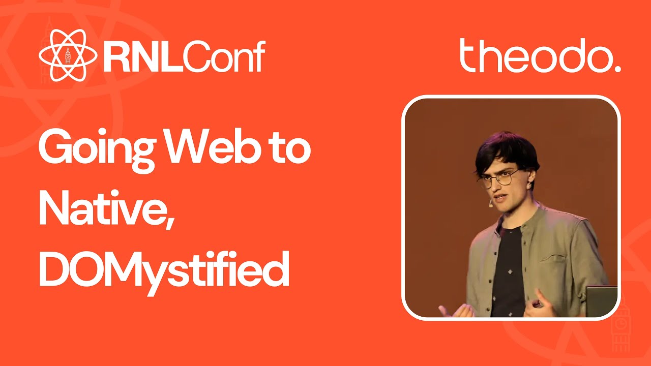 RNLConf's tweet card. Cedric Van Putten - Going Web to Native, DOMystified | RNLConf 2024