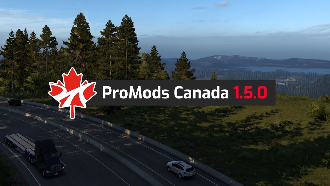 ProModsETS2's tweet card. ProMods Canada 1.5.0 - Vancouver Island - Release Trailer