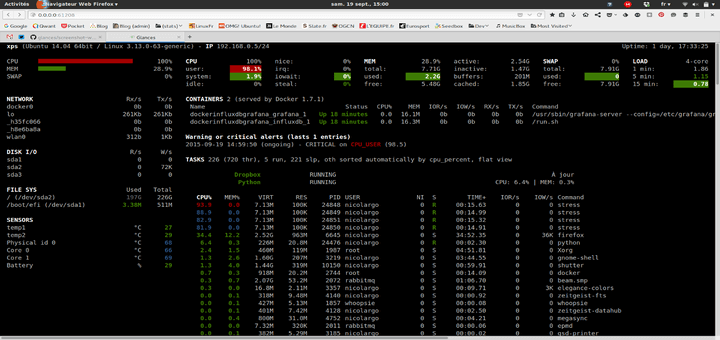 igor_os777's tweet card. Glances is an open source, cross-platform, real-time top and htop-like monitoring tool that offers advanced features compared to its counterparts in Linux.