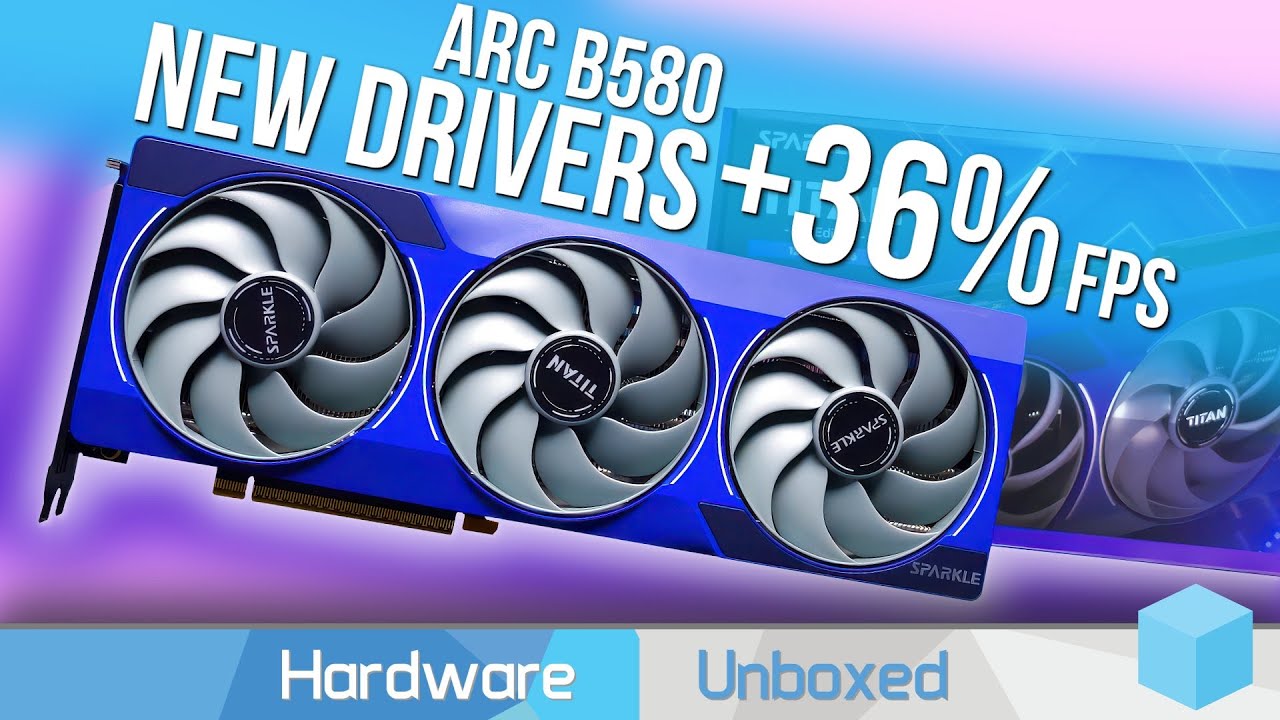 HardwareUnboxed's tweet card. Huge Arc B580 News! Intel Fixes CPU Overhead Problem