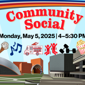 MITevents's tweet card. 🎉 May 5, 2025: Community Social Visit new and renovated spaces and celebrate our 2025 graduates! There will be music, art, sports, two DJs and of course – snacks. Food trucks and stations will...