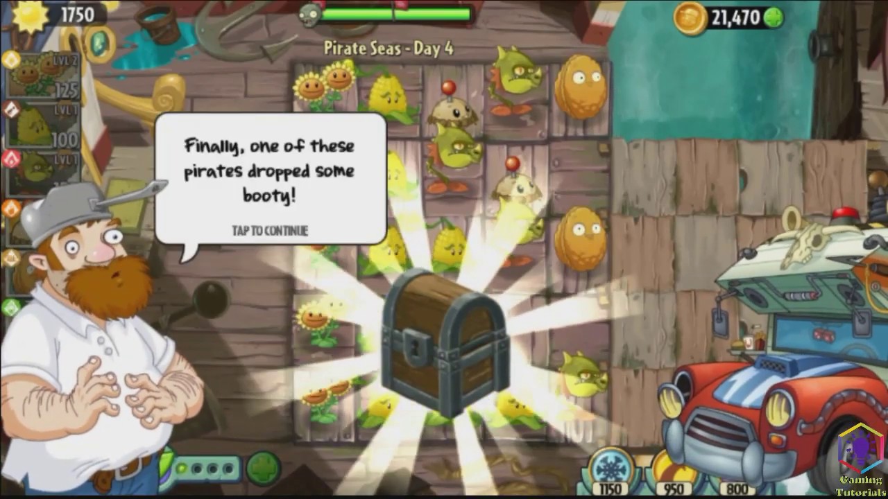 gamingtutorial5's tweet card. Plants vs. Zombies 2 - Pirate Seas - Day 4