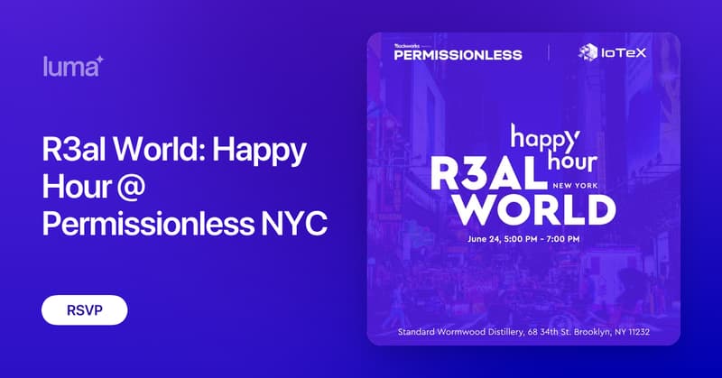 iotex_io's tweet card. Unwind after a packed day at Permissionless—with sharp minds, strong pours, and candid conversations across DePIN, RWA, Physical AI, and everything in…