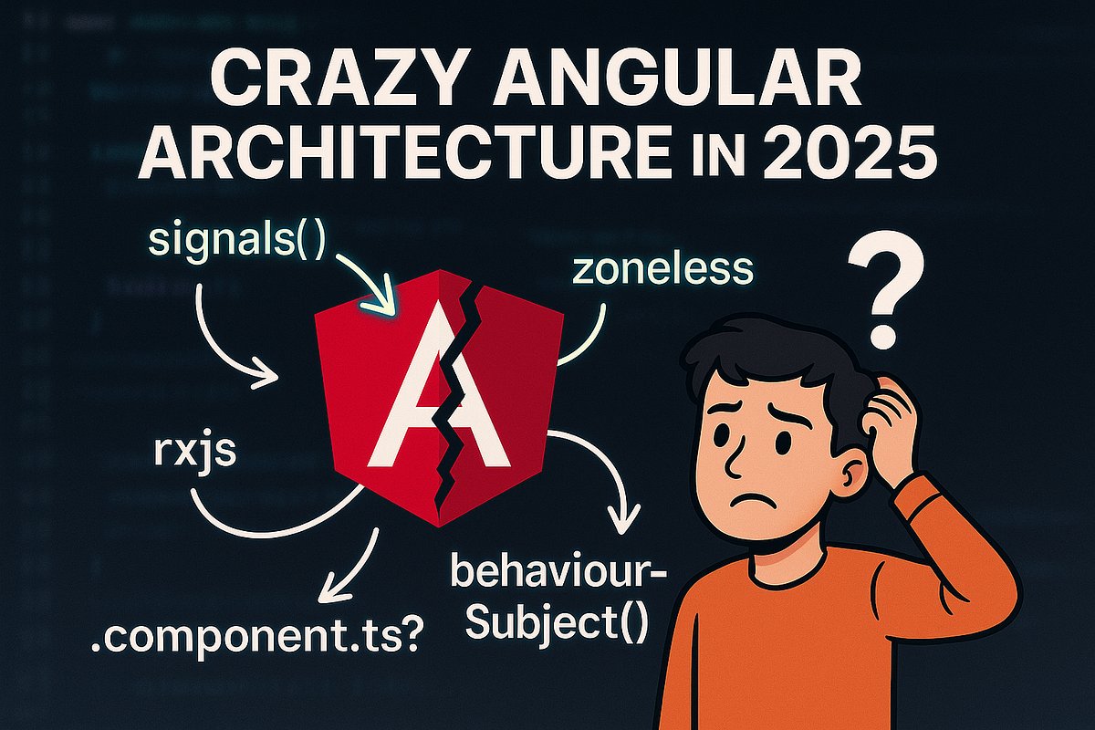 YairCarreno's tweet card. Angular now has signals, but still leans on RxJS. It uses .component.ts and .service.ts, but there's a shift toward new naming conventions…
