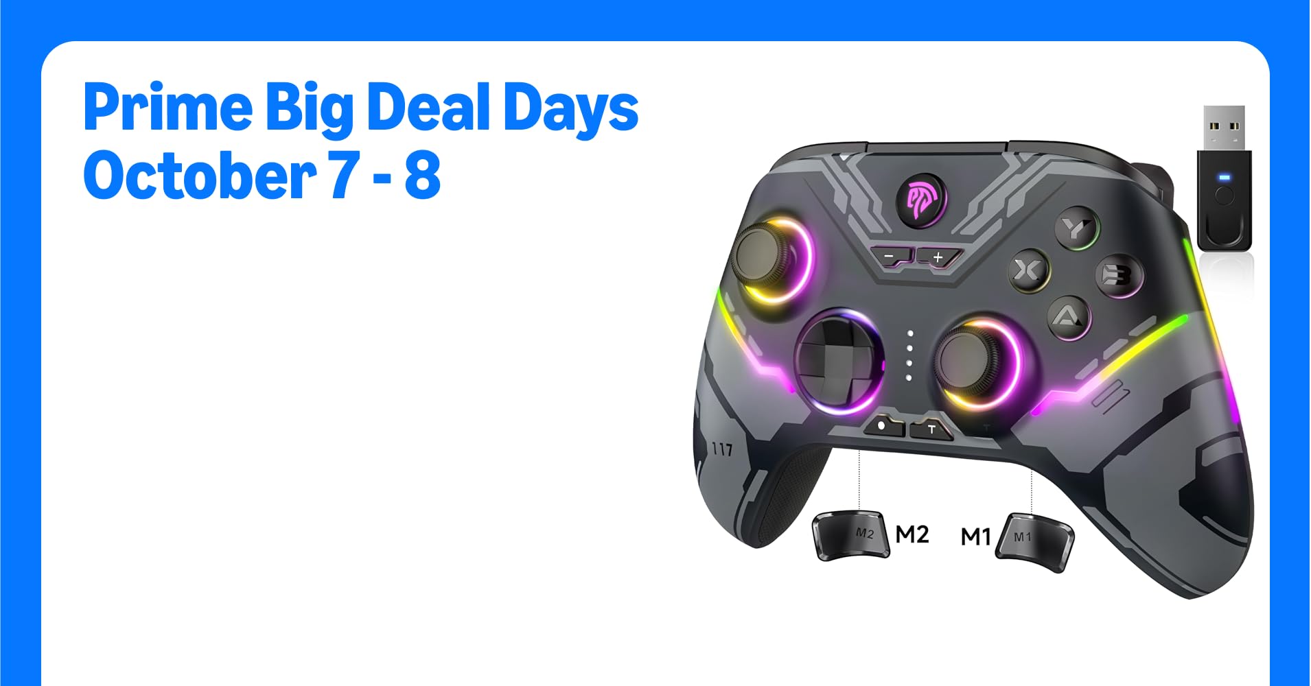 SavewithTiffany's tweet card. EasySMX X15 PC Controller - Enhanced Wireless Bluetooth Controller with Hall Joysticks/Hall Triggers/RGB Lighting - No Stick Drift, No Dead Zone - Work for Windows PC, Android, Steam and Switch