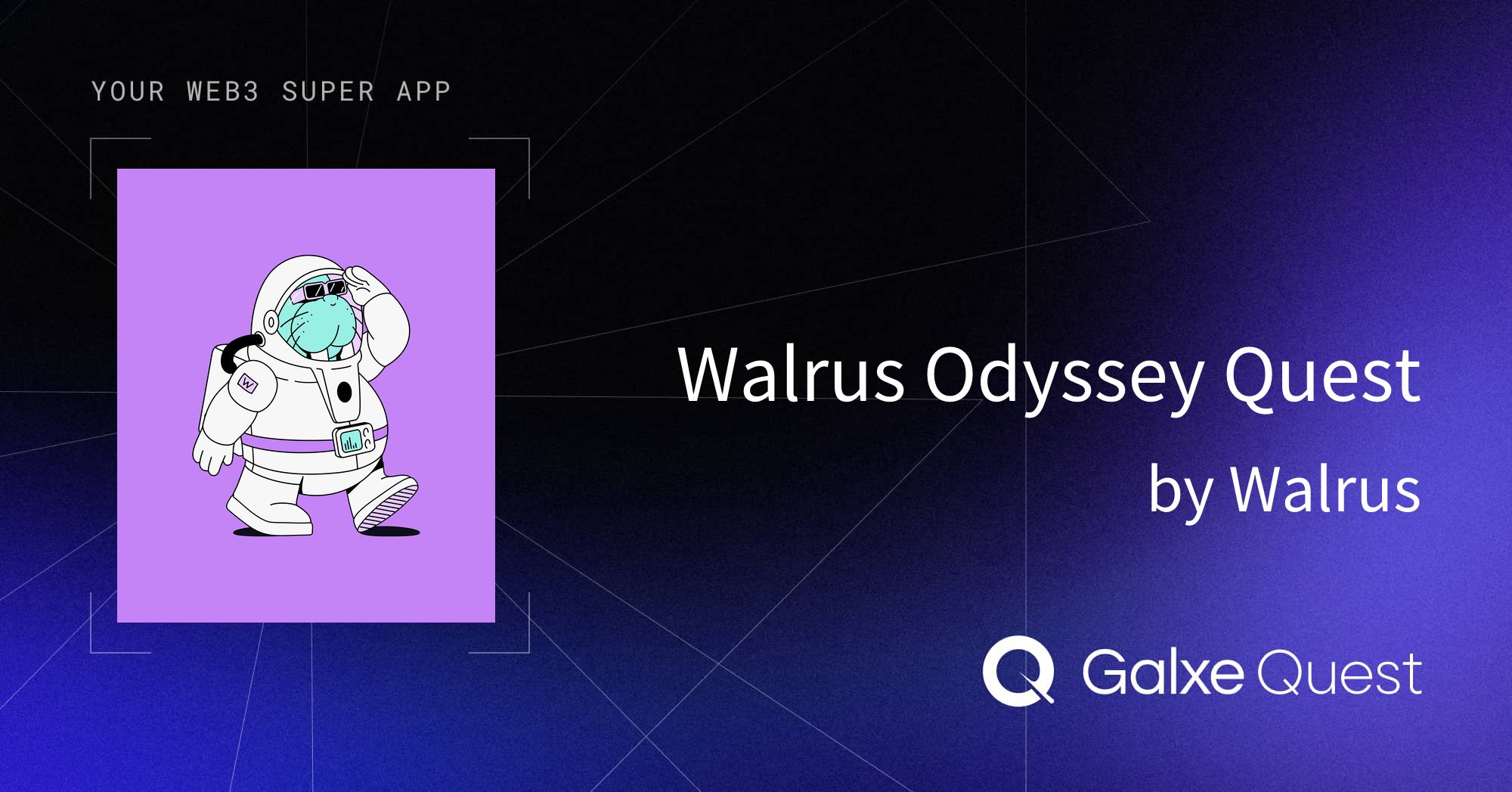 HashCortex's tweet card. Join Walrus Odyssey Quest by Walrus on Galxe. Collect NFT and OAT badges to enhance your web3 presence and reputation.