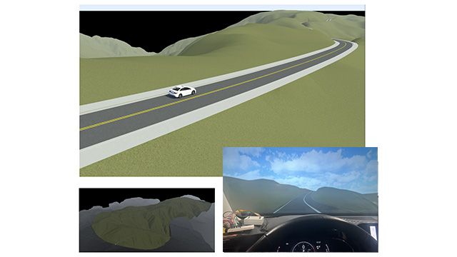 MATLAB_Japan's tweet card. トヨタ自動車は、RoadRunner を使用して地図データから 3D 道路データモデルを作成し、ADAS などの動的機能を評価する高度な VILS 環境を設計しました。