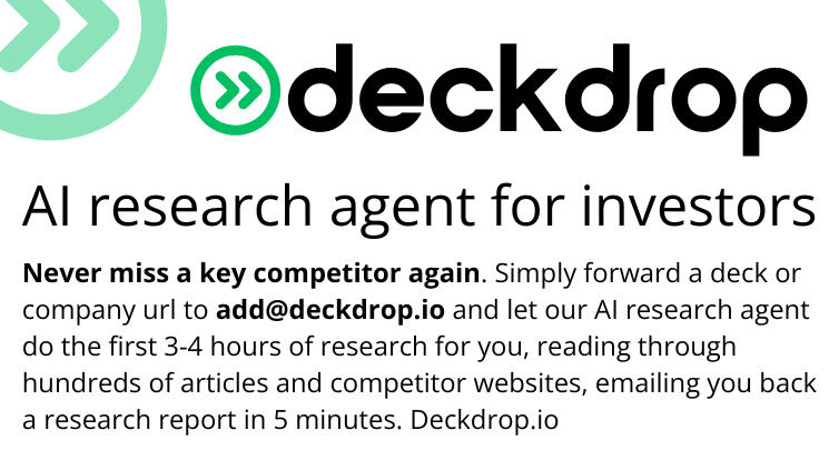 amohseni's tweet card. AI research agent for venture capital and other investors. Deckdrop is an AI research agent tool for venture capital investors, private equity investors, investment bank analysts, and other investors...