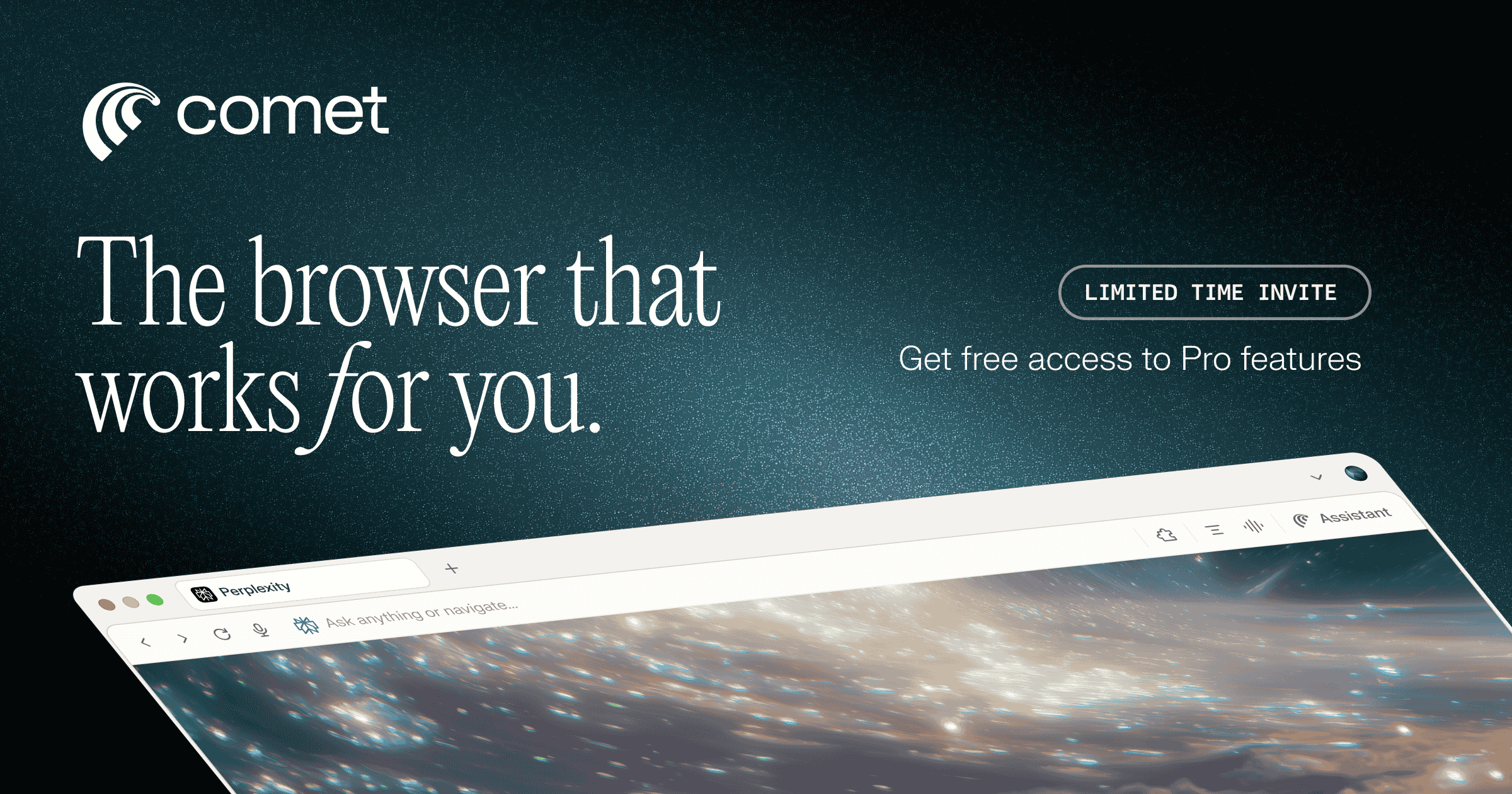 fazalwasim's tweet card. For a limited time, get access to Comet with a month of free Perplexity Pro