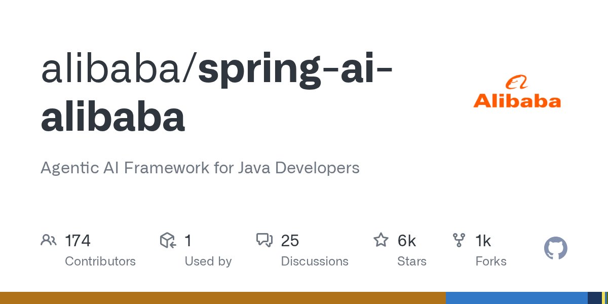 bot_for_devs's tweet card. Agentic AI Framework for Java Developers. Contribute to alibaba/spring-ai-alibaba development by creating an account on GitHub.