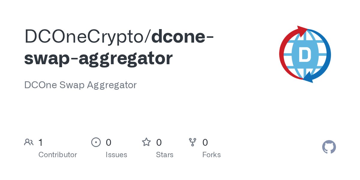 DCOneCrypto's tweet card. DCOne Swap Aggregator. Contribute to DCOneCrypto/dcone-swap-aggregator development by creating an account on GitHub.