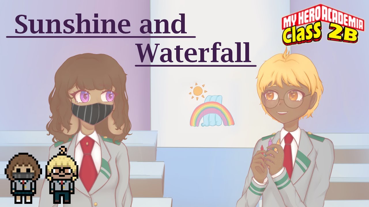 MelodyFinnVA's tweet card. Sunshine and Waterfall (Story Reading) - MHA Class 2B