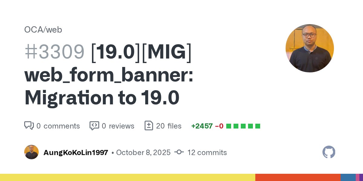 AungKoK80495677's tweet card. Based on #3308 The module adds configurable banners for backend form views. Define rules per model (and optionally per view) to show context-aware alerts with a chosen severity (info/warning/danger...