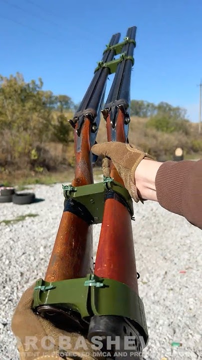 engawa4's tweet card. 4 BARREL SHOTGUN 🔥 #shooting #test #review #asmr #gun #ammo #range...