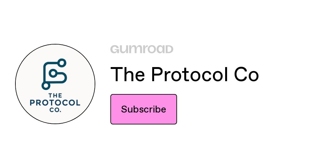 Protocolco_'s tweet card. Welcome to The Protocol Co. We are your source for practical, step-by-step guides designed to optimize your health and performance. We strip away the noise to deliver proven, actionable systems—from...