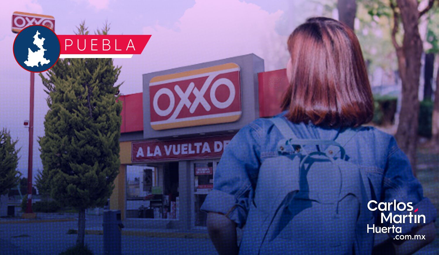 carlosmartinh's tweet card. El Ayuntamiento de Puebla inaugurará esta semana el primer Punto Seguro para mujeres en la sucursal Oxxo de Guadalupe Hidalgo.