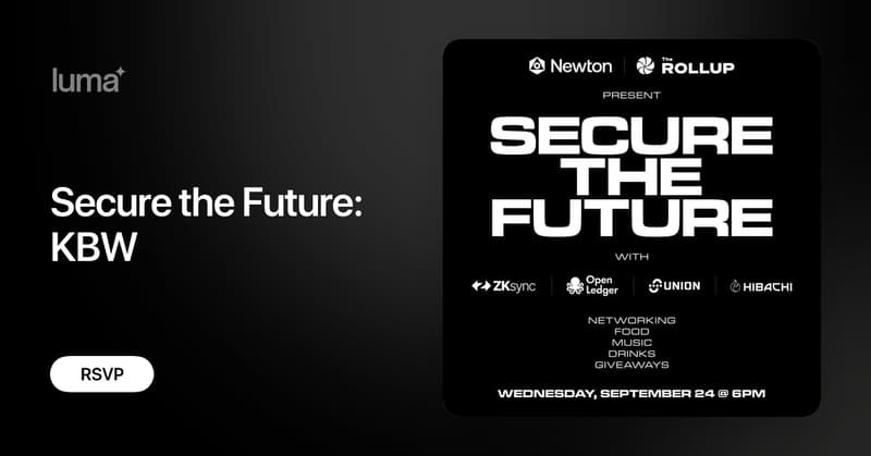 union_build's tweet card. Build your global crypto & AI network. Join the teams from Newton and The Rollup with sponsors ZKsync, OpenLedger, Union and Hibachi in Gangnam for a night…
