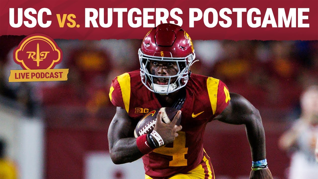 ReignofTroy's tweet card. Carcast: USC vs. Rutgers Postgame Reaction