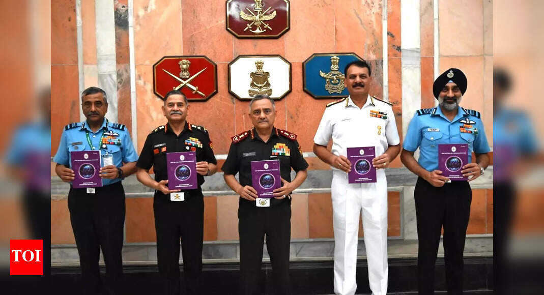 rajatpTOI's tweet card. India News: NEW DELHI: The armed forces have come up with new joint doctrines for cyberspace and amphibious operations, with the former especially emerging as a k.