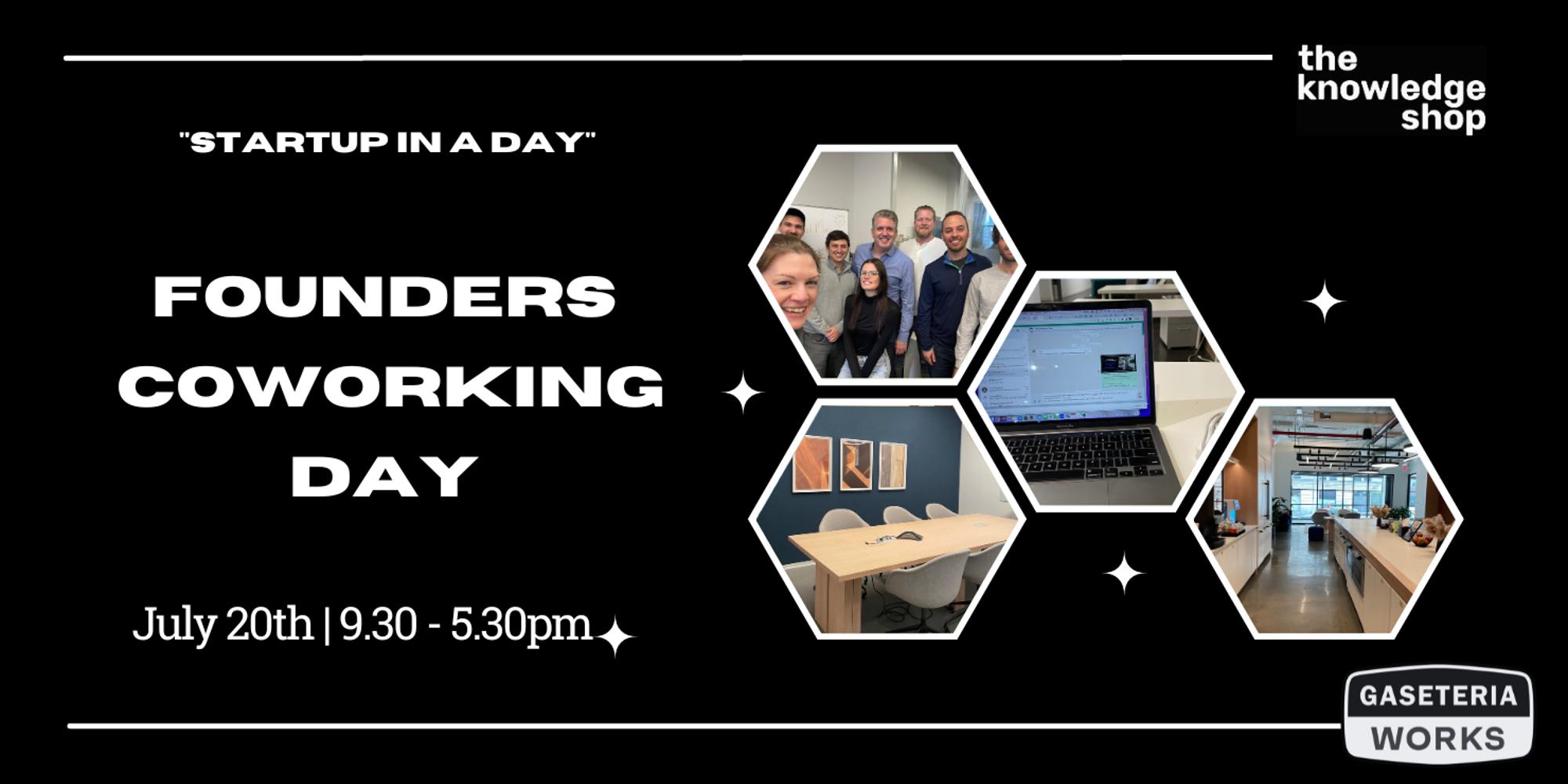 _KnowledgeShop's tweet card. On Thursday July 20th, join our coworking day and join office hours with experts to discuss: How to boost your startup's odds of success! Building a startup as…