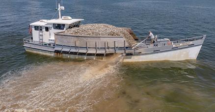 CompassPrograms's tweet card. The oyster planting in Maryland’s Manokin River went off without a hitch — something that seemed a longshot just a few years ago. Time will tell how fruitful it proves