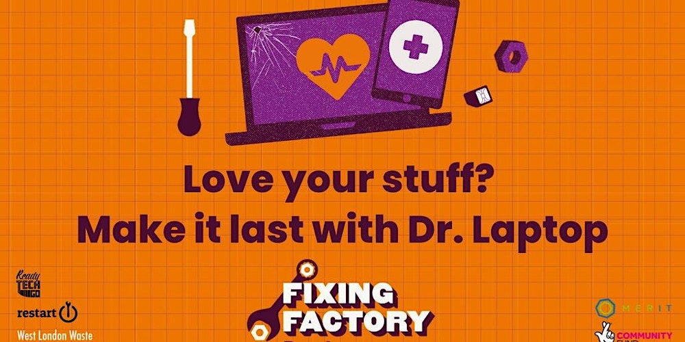 WestLondonWaste's tweet card. We are delighted to invite you to our second Fixing Factory event! Come and get your laptop health-checked FREE with our IT specialists.