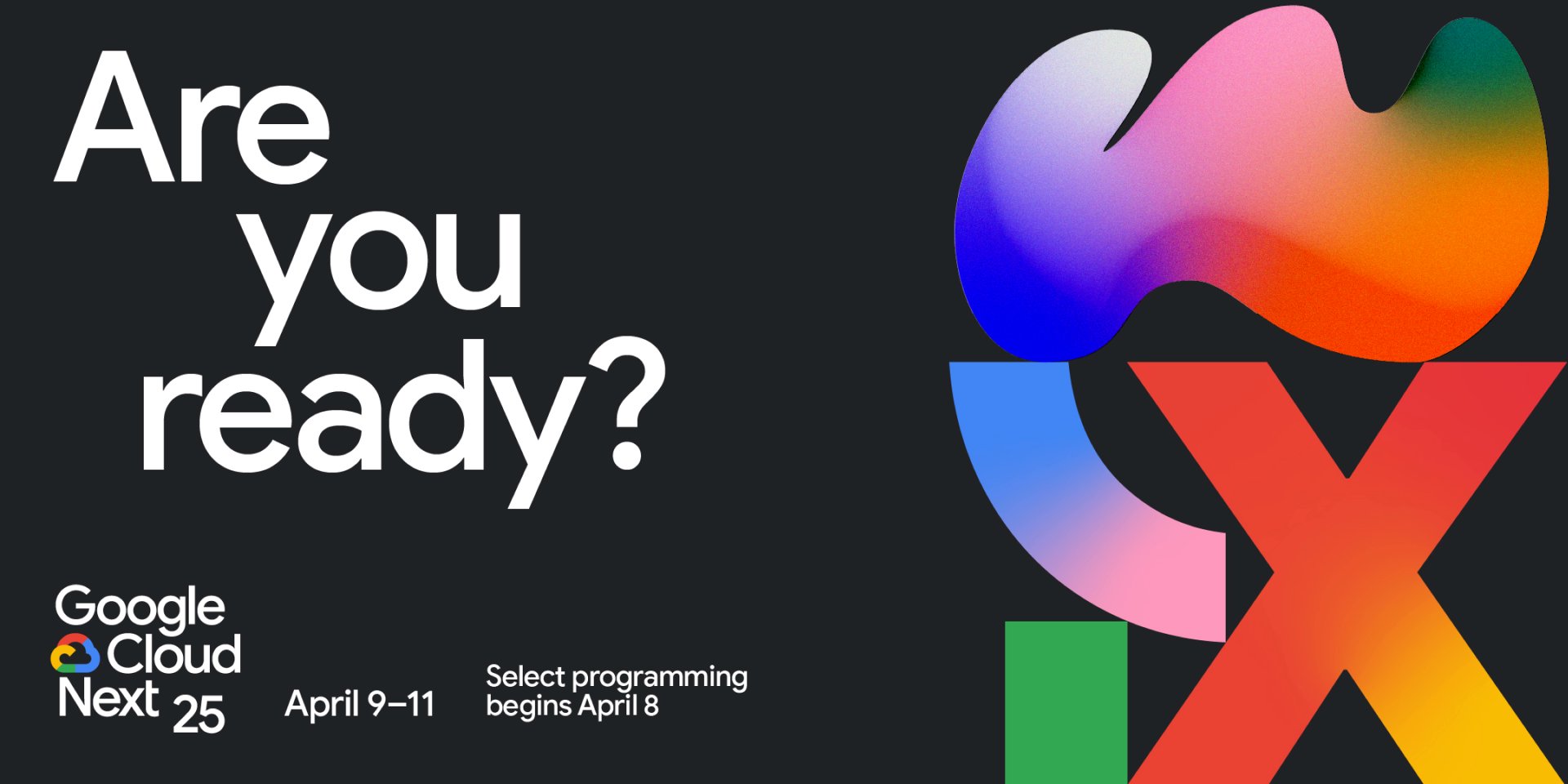 GoogleCloudTech's tweet card. Save the date! #GoogleCloudNext is back in Las Vegas on April 9–11, 2025.