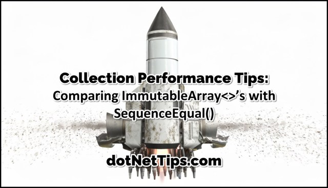 realDotNetDave's tweet card. The ImmutableArrayExtensions contain a SequenceEqual() method for comparing ImmutableArray items. The method compares elements using the default equality comparer for TSource and can be used with a…
