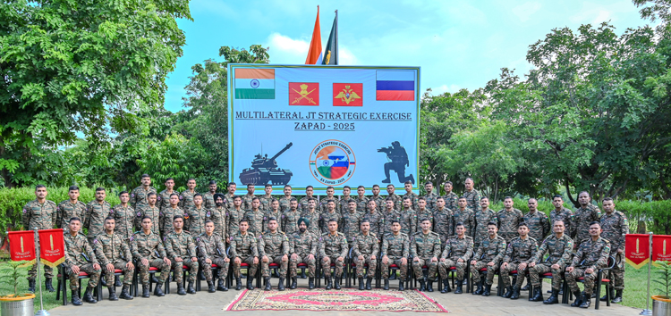 SPsLandForces's tweet card. An Indian Armed Forces contingent comprising 65 personnel departed today for the Mulino Training Ground, Nizhniy, Russia, to participate in the multilateral joint military exercise ZAPAD 2025,...