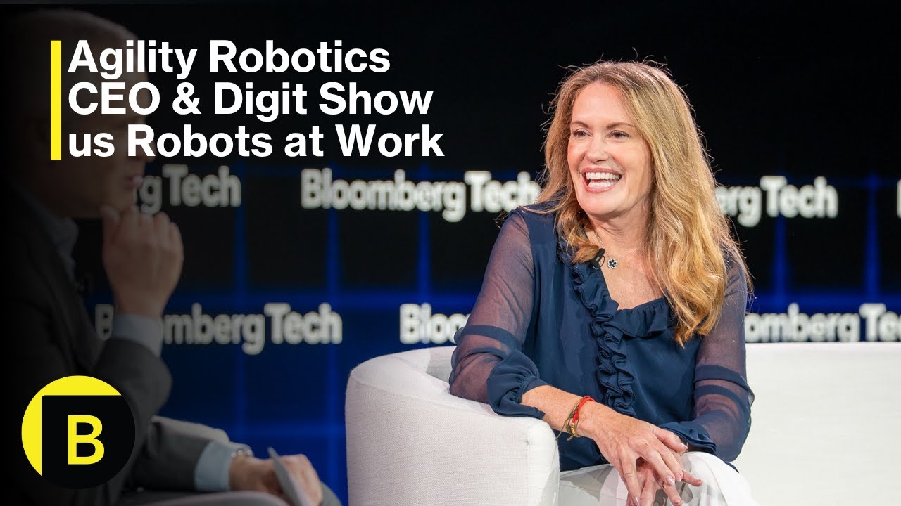 TheHumanoidHub's tweet card. Agility Robotics CEO & Digit Show us Robots at Work