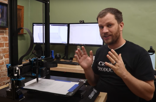 raspberrypi_otd's tweet card. Zach Hipps from the byte sized YouTube channel turned his 3D printer into a Sudoku robot using a pen, a camera, and a Raspberry Pi Zero W