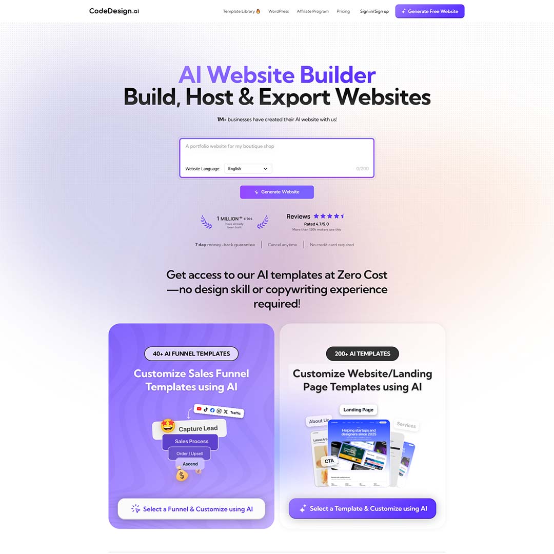 aiappindex's tweet card. CodeDesign.ai is an AI-powered website builder that enables users to create professional, responsive websites effortlessly.