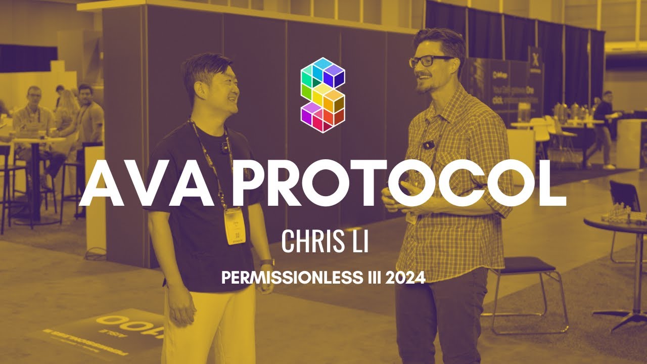 ava_protocol's tweet card. Interview with Chris Li from Ava Protocol at Permissionless III 2024