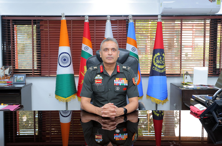 SPsLandForces's tweet card. Lt General Virendra Vats assumed charge as the Director General of the National Cadet Corps (NCC), succeeding Lt General Gurbirpal Singh, on October 1, 2025.