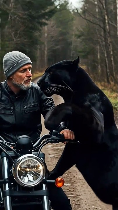 winsor_jparis's tweet card. "Black Jaguar Asks A Man To Save Its Cub" #animals #rescue #wildlife