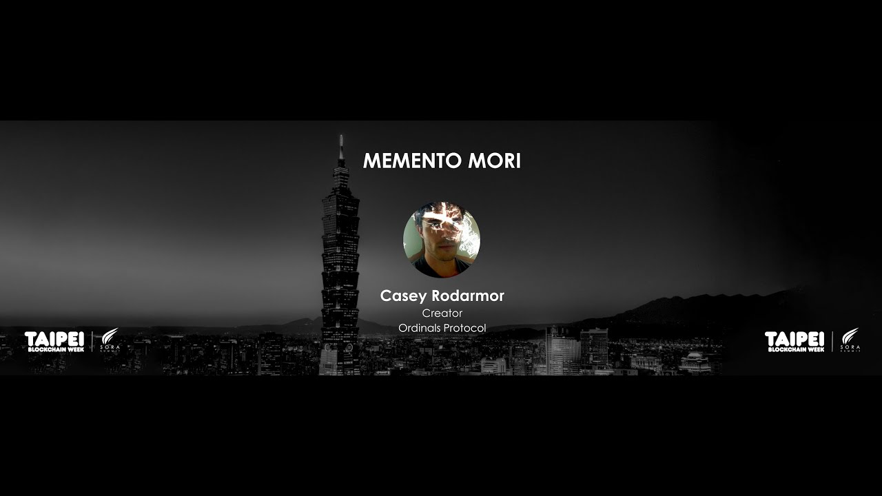 SOL_launch_DAO's tweet card. Casey Rodarmor, Creator of Ordinals Protocol - MEMENTO MORI #SoraSu...