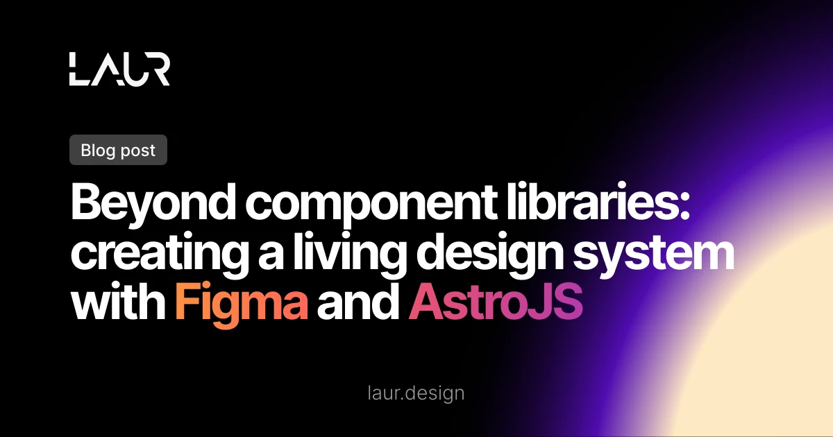 LaurCuciureanu's tweet card. Learn how to build a truly synchronized design system that bridges Figma designs and code implementation using AstroJS.