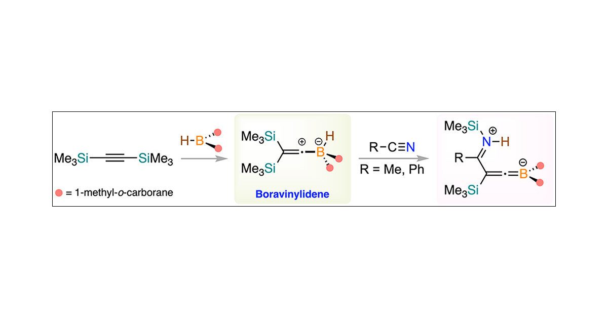 MartinGroupBU's tweet card. Boravinylidenes are intermediates in 1,1-hydroboration reactions of alkynes en route to vinyl boranes. Unlike transition metal-vinylidene complexes, boravinylidenes have hitherto, not been crystall...