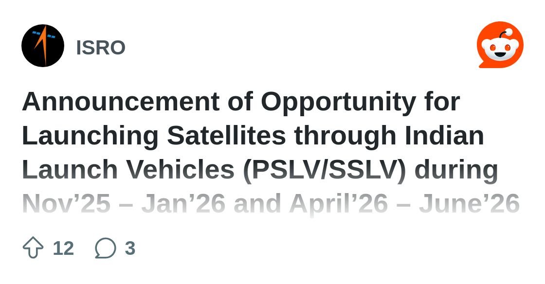 r_isro's tweet card. Explore this post and more from the ISRO community