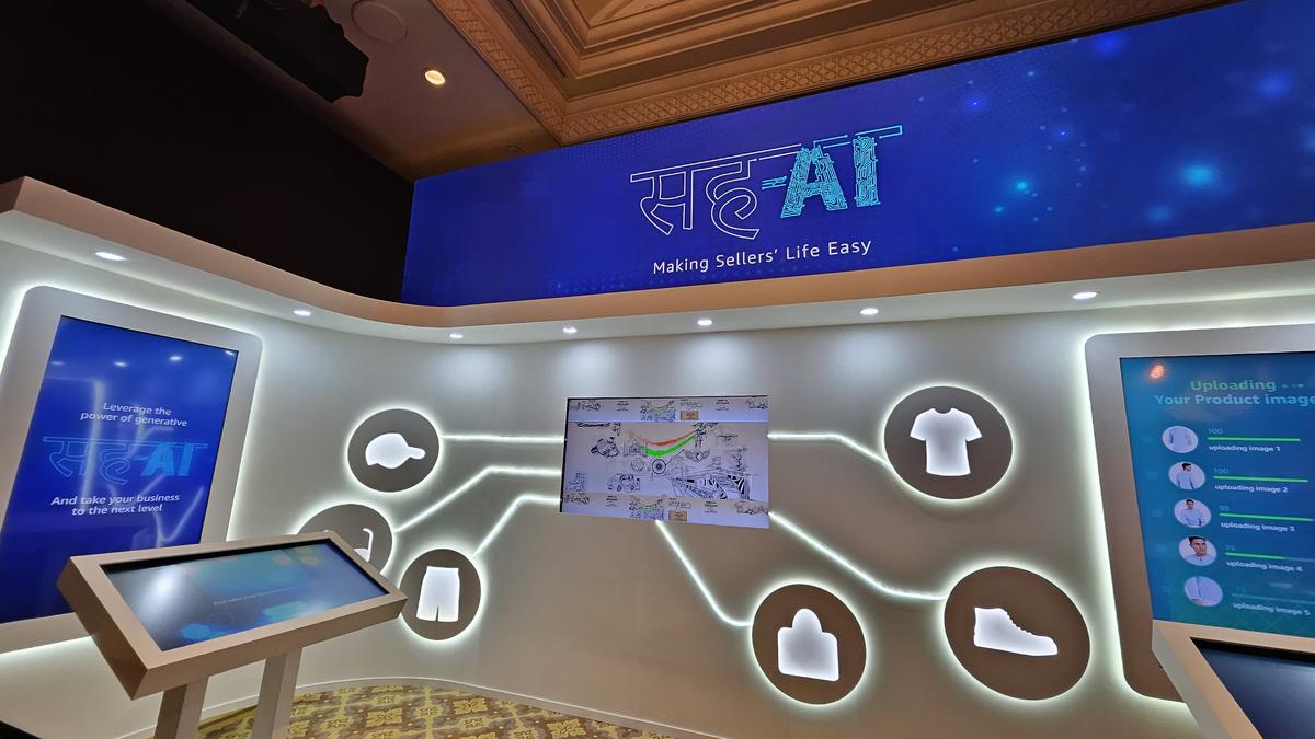 TechTweet24h's tweet card. Amazon India is developing a generative artificial intelligence (AI) tool called SahAI for its business partners to help them with the backend of any particular product