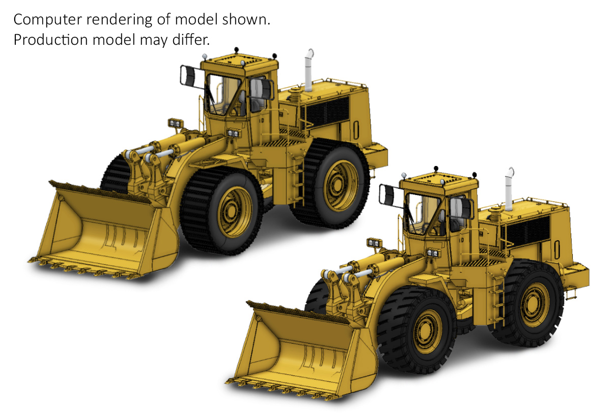 CCModelsINC's tweet card. Introducing the next model in our 1:48 scale die-cast lineup is the 988B Wheel Loader.  Produced by CCM in two configurations, the 988B will be available equipped with standard tires and general...