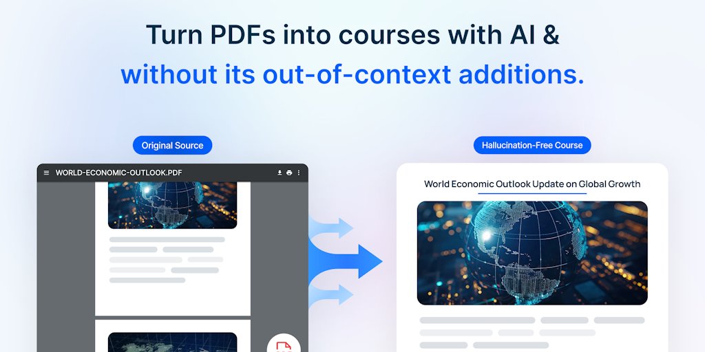 MiniCourseGen's tweet card. 1. Create a mini-course super-fast with various content types 2. Get its link to share in your social network and embed in your website hassle-free 3. Present your mini-course without any need for a...