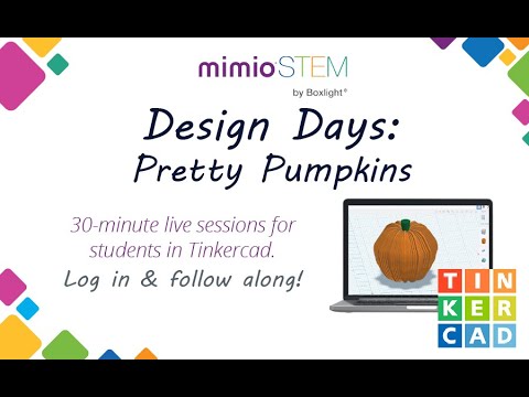 mimioSTEM's tweet card. Design Days: Pretty Pumpkins