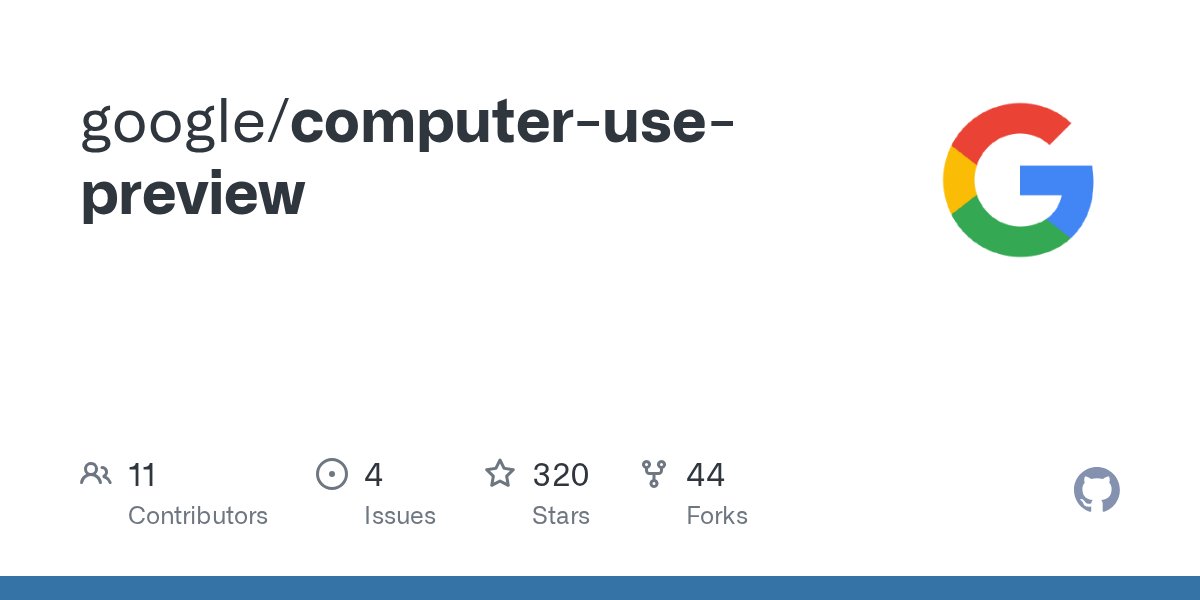 github_trends's tweet card. Contribute to google/computer-use-preview development by creating an account on GitHub.