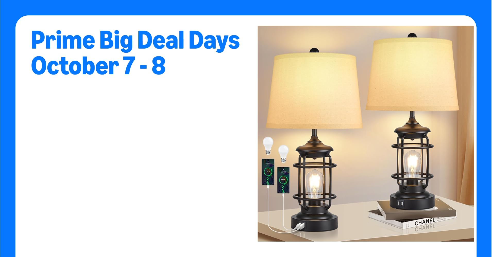 ProDecors's tweet card. AKASUKI Farmhouse Table Lamps 2 Set